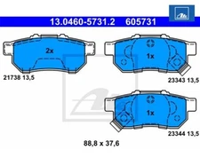 Brake pad set, disc brake ATE 13.0460-5731.2 for Honda