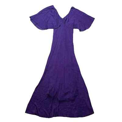 zara purple maxi dress LONG FLOCKED TULLE DRESS - Purple