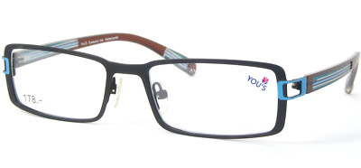 YOU'S Eyewear 790 Matt Extra Dark Bronze/Blue Damen Brillenfassung 49-17-130mm