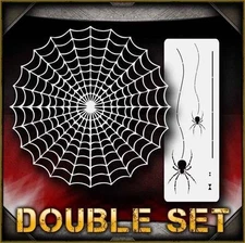 Spider Web Set 2 Airbrush Stencil Template Airsick