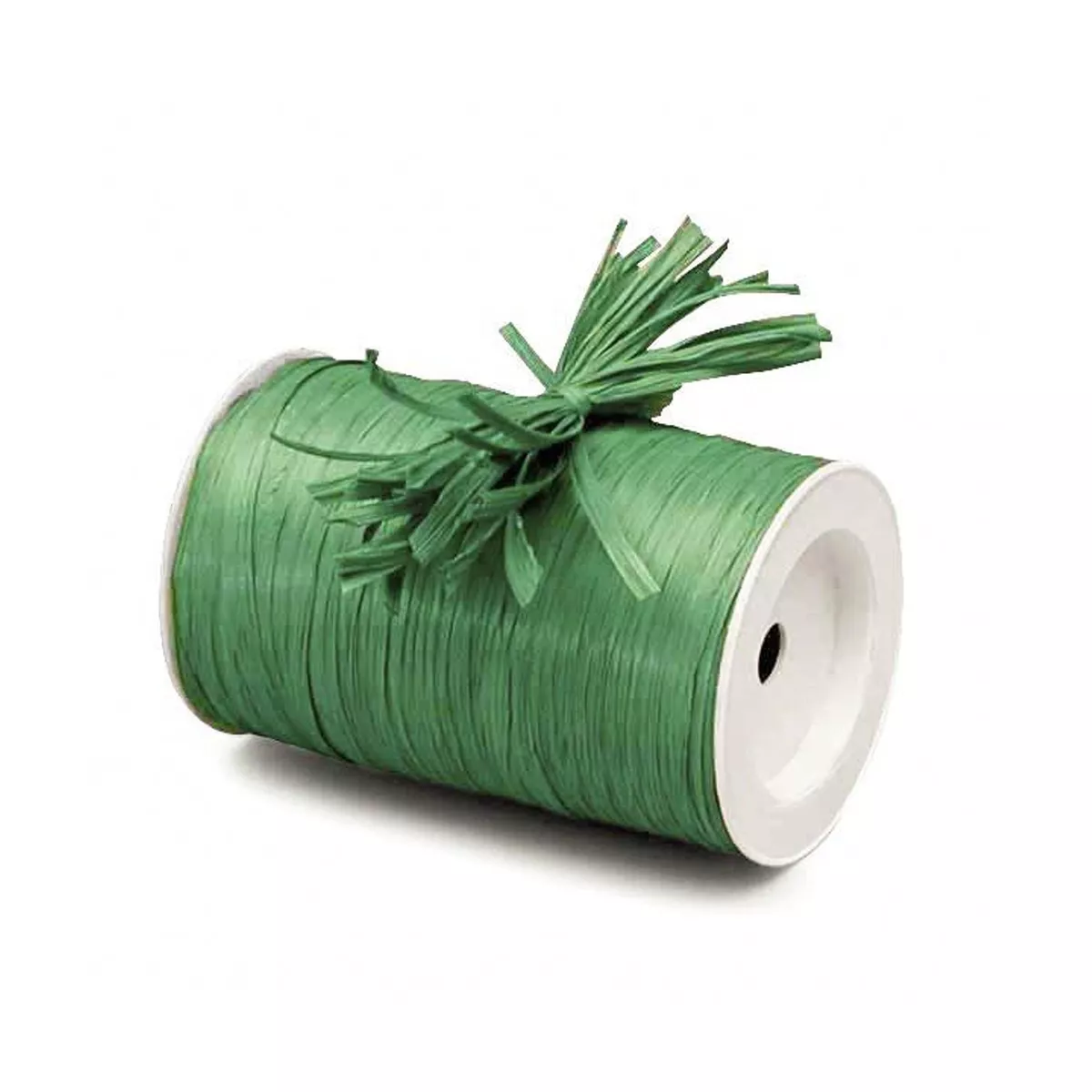 Green Raffia | Emerald Green Raffia Ribbon - Matte - 1/4in. x 100Yds  (pm4434860)