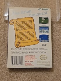 The Krion Conquest Nintendo NES Complete in Box CIB RARE Vic Tokai 1990 NTSC USA