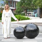 AplusChoice Big Shiny Inflatable Mirror Ball Set 20" 32" Gaint PVC 2PCS Black — photo 1