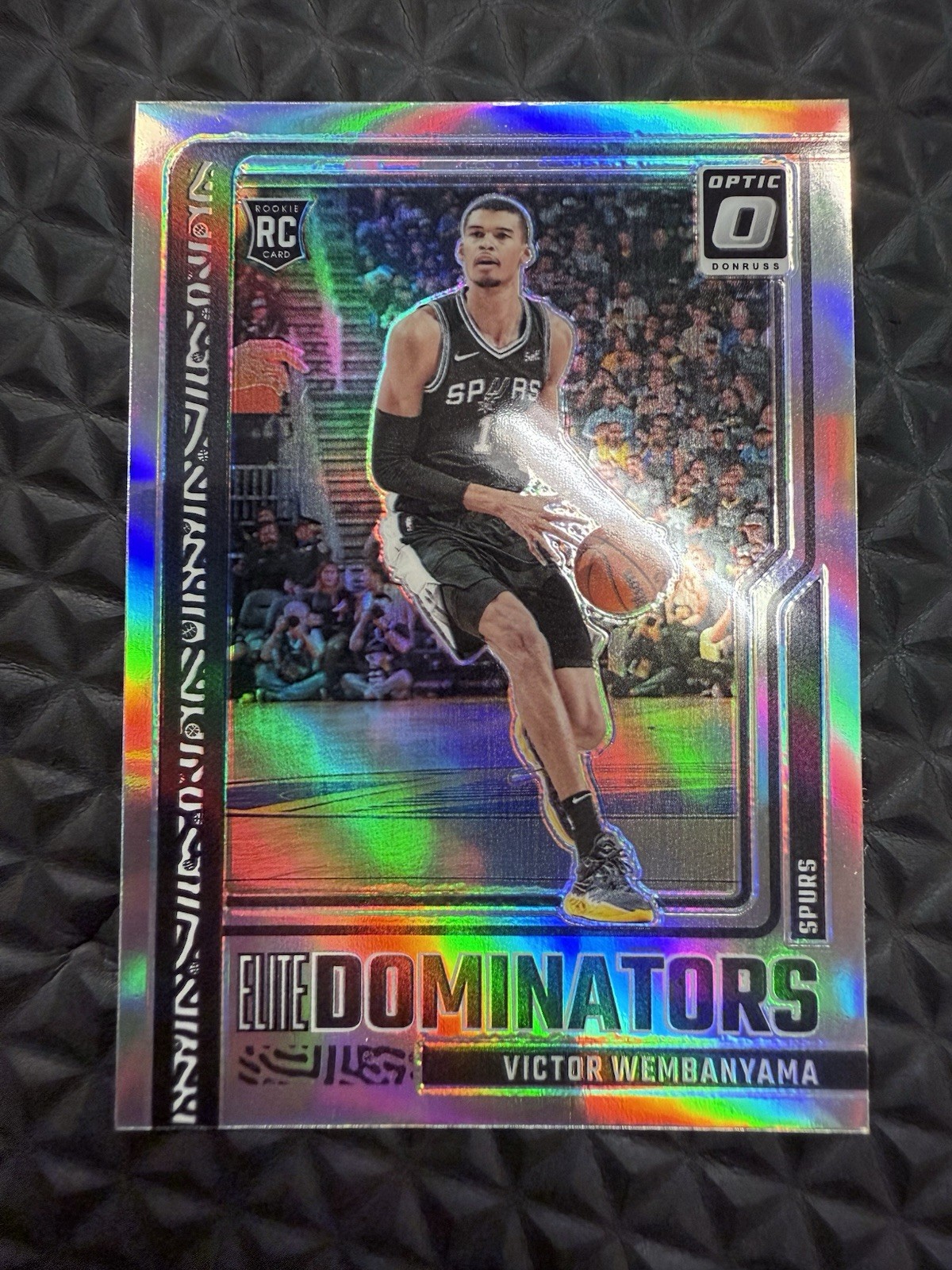 2023-24 Donruss Optic Victor Wembanyama Elite Dominators Holo Silver RC #18 Spur