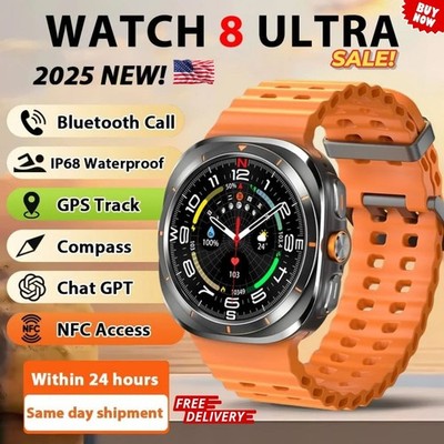 Smart Watch 8 Ultra 47mm Titanium Smartwatch GPS LTE Rugged USA