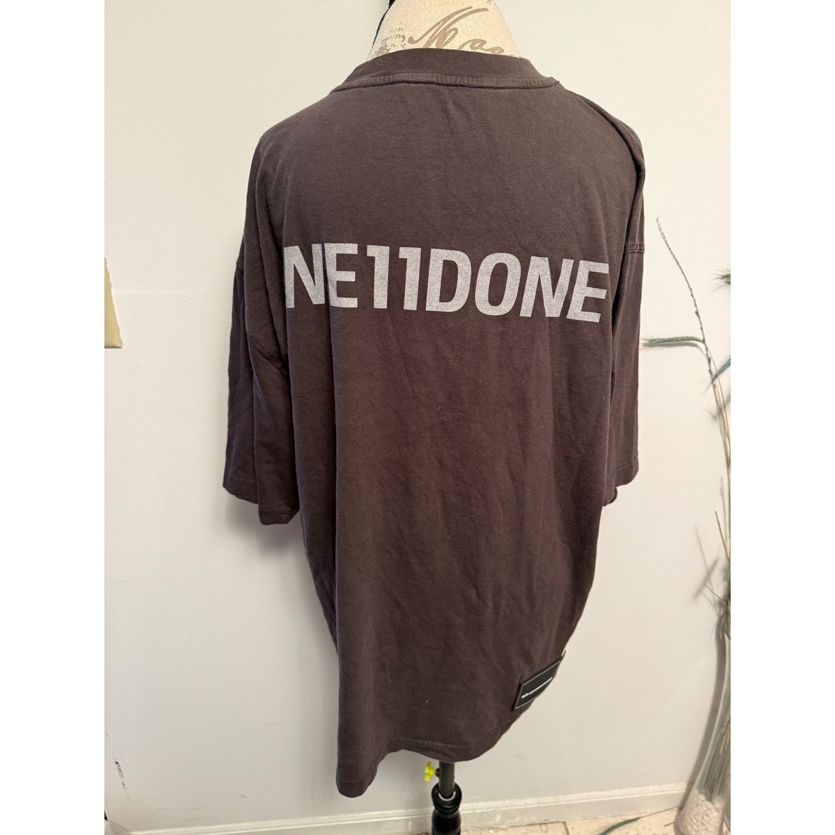 WE11DONE T-Shirt Brown XL Unisex Streetwear Movie Collage graphic 