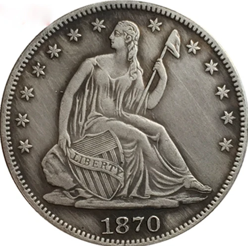 1870 S Seated Liberty Silver Half Dollar 50C High Grade
