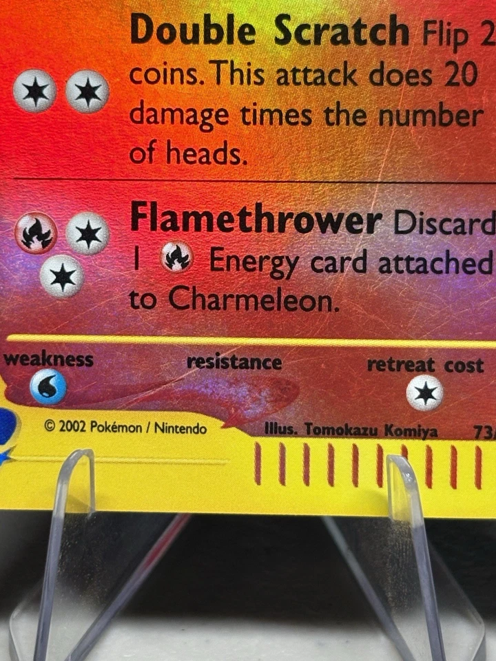 Pokemon TCG: 2002 Expedition Base Set Charmeleon 73/165 Reverse Holo LP - Image 2 of 4