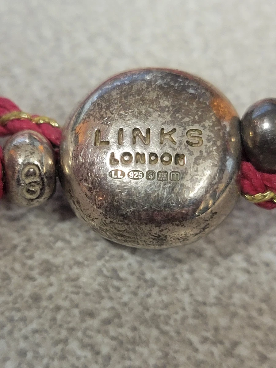 SELTENES Links of London Dangle Bead Sterlingsilber Freundschaftsarmband