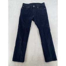 Levis 514 Straight Fit Corduroy Pants Mens 34x32 Navy Blue Workwear Cords
