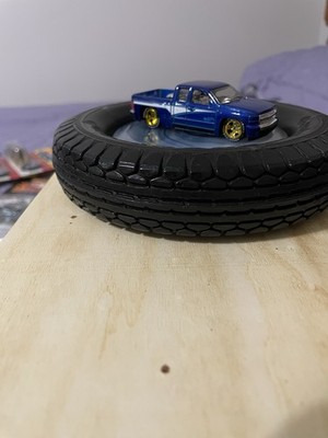 HOT WHEELS 1983 CHEVY SILVERADO TEST RUN PROTOTYPE BLUE/WHITE STRIPES GOLD RIMS