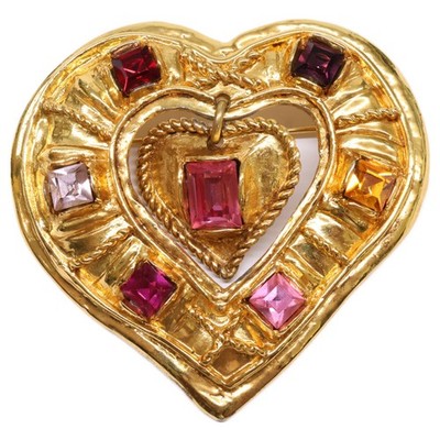 Christian Lacroix Bijou heart Brooch gold