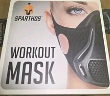 Sparthos Workout Mask - Black With Case - New Open Box High Altitude Training