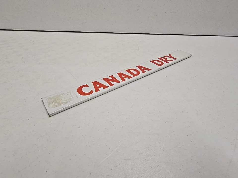 Letrero de empuje de puerta de pantalla de hojalata publicidad soda jengibre seco Canadá vintage de 18" Foto 3 de 4