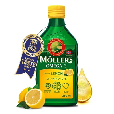 MÖLLER'S Moller’s ® | Omega 3 Cod Liver Oil | Omega-3 Dietary 250 ml (Pack of 1)