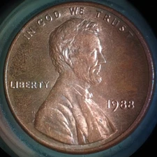 1988 Doubled Ear Lincoln Cent (P) Cherry Pickers Guide FS 101 Variety