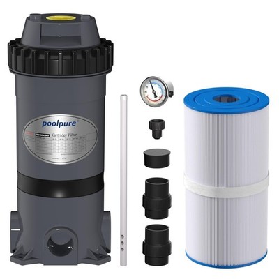 POOLPURE PFT-AF50 Cartridge Pool Filter Tank&Element for Above & Inground Pools