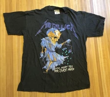 1989 Vintage Metallica Money Tips Her Scales Pushead Brockum T Shirt L Large