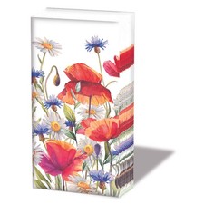 Taschent&uuml;cher Poppies and cornflowers