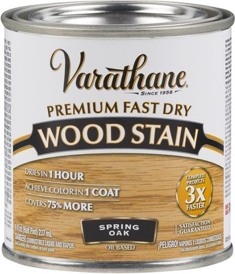 Varathane 262023 Premium Fast Dry Wood Stain, Half Pint, Spring Oak