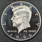 1996-S Proof Silver Kennedy Half Dollar 50C - Old Glory C&C Weekly 1c Auction!