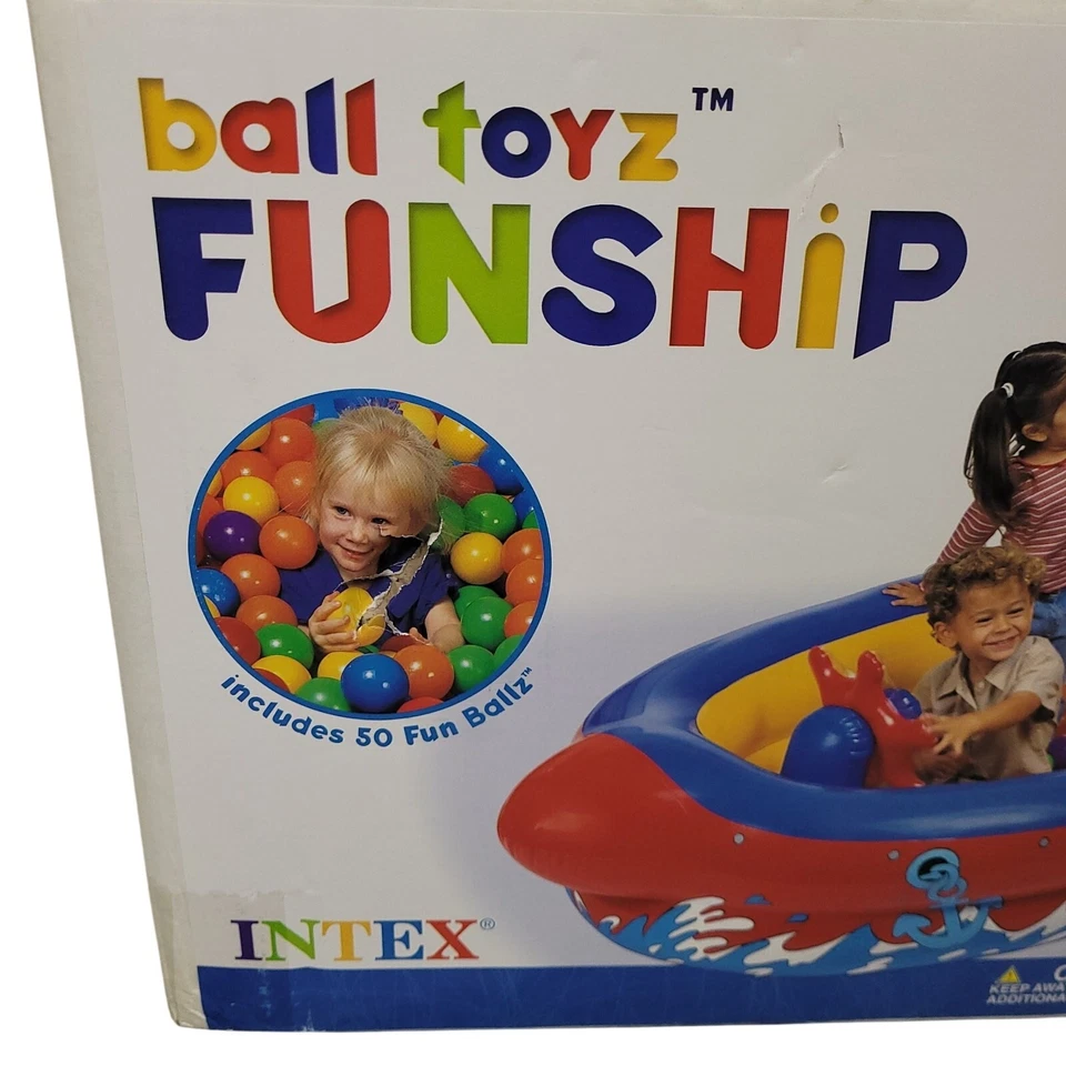 Vintage Y2K Intex Ball Toyz Funship Ball Pit #48650 SUPER RARE NEW Open Box NOS - Image 2 of 4