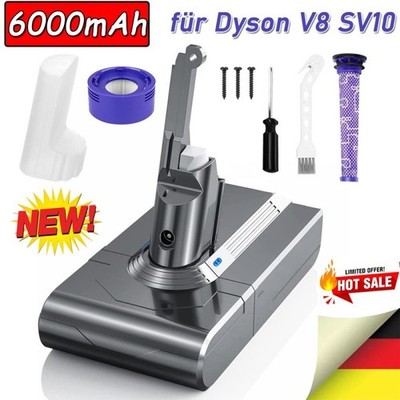 DE 6000mAh Akku für Dyson V8 SV10 Staubsauger Absolute YH5 Serie Ersatz      