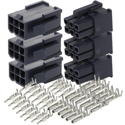 Molex 6-Pin Black(Navy) Connector Pitch 4.20mm.0165'' w/18-24 AWG Pin Mini-Fit...