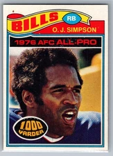 1977 Topps - All-Pro O.J. Simpson #100 - HOF VG-EX *TEXCARDS*