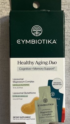 Cymbiotika Healthy Aging Duo NIB 15 ML Cognitive Memory Support Liquid Packets