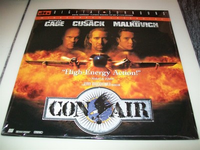 CON AIR DTS Laserdisc LD BRAND NEW SEALED WIDESCREEN FORMAT GREAT FILM VERY RARE
