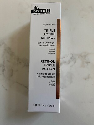 NIP $75 Dr. Brandt Triple Active Retinol. Gentle Overnight Renewal Cream 1 fl Oz