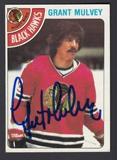 Grant Mulvey Hand Signed 1978-79 Topps Hockey Card #261 Blackhawks COA