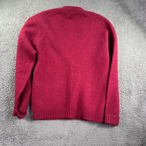 Cardigan lana vintage Deans of Scotland adulto 38 maglia cavo pescatore Shetland - Foto 3 di 11