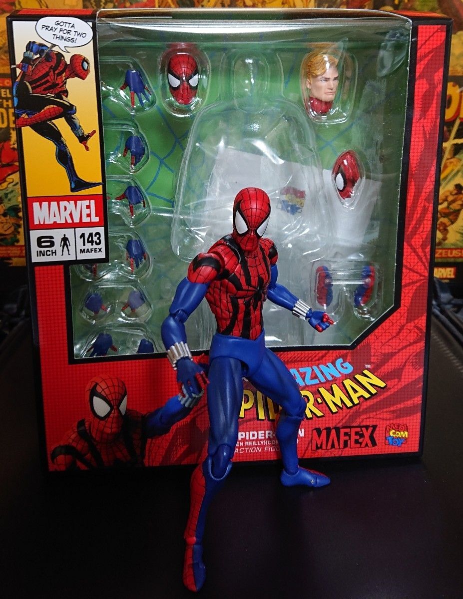 MEDICOM TOY MAFEX No.143 SPIDER-MAN BEN REILLY COMIC Ver. Action