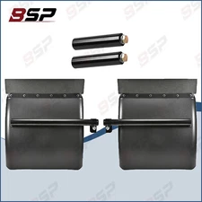 Pair 24"x24" Quarter Fender Black Poly Plastic For Truck Frei Volvo VNL Kenworth