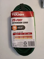 Hyper Tough Light Duty Extension Cord 25 Ft 16 Gauge Indoor Outdoor