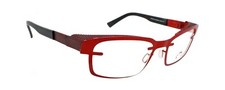 New Authentic Eye'DC V799 003 90s France Vintage Red Metal Eyeglasses Frame NOS