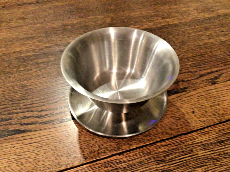 Gravy Boat w attached saucer Italy 18/8 Stainless Steel Vintage