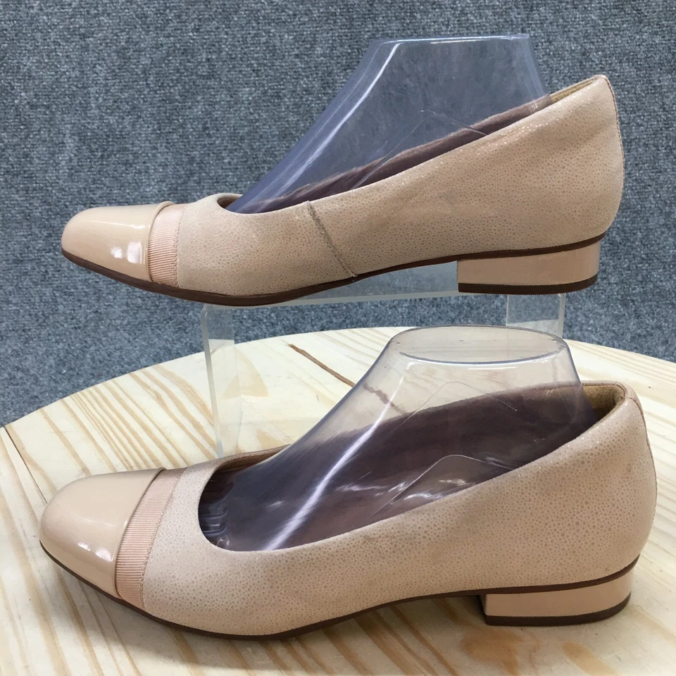 Clarks Zapatos No Estructurados Para Mujer 10 N Keesha Rosa Ballet Planos Sin Cordones Beige Foto 2 de 4