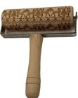 Wooden Rolling Pin Holiday Engraved Embossed Handle Cookies NWT