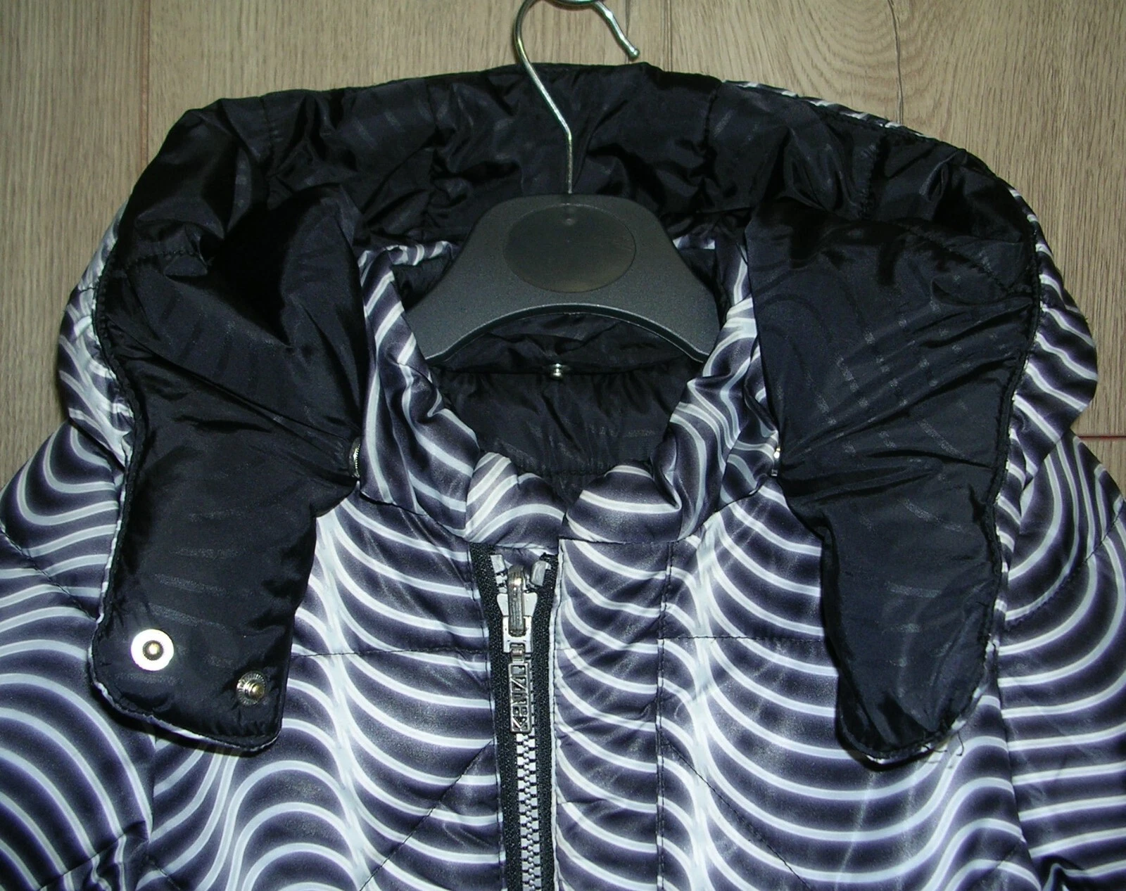 Kenzo Giacca Tampone Reversibile Ragazze Bianco Nero Cappotto Rimovibile Età 6 116