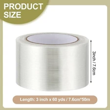 3 Rolls Filament Reinforced Strapping Fiberglass Tape 5.5 mil - 3 in. x 60 yds