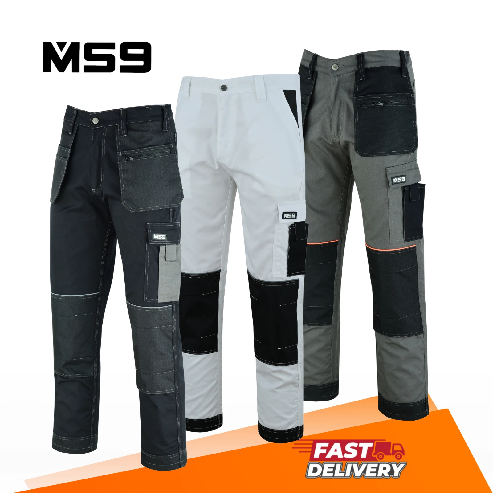 MS9 Men's Cargo Combat Tactical Multi Pockets Work Worker Trousers Pants S-1
Opens in a new window o