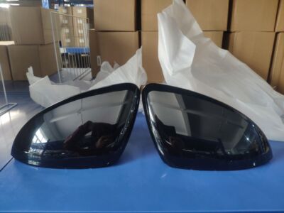 Gloss Black For VW Golf MK7 MK7.5 GTI GTD R 2014-19 Side Wing Mirror Caps Cover