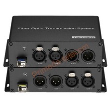 2 BIDI XLR Bilanciato Audio Over Fiber Extender Convertitore LC Suono Cristallino