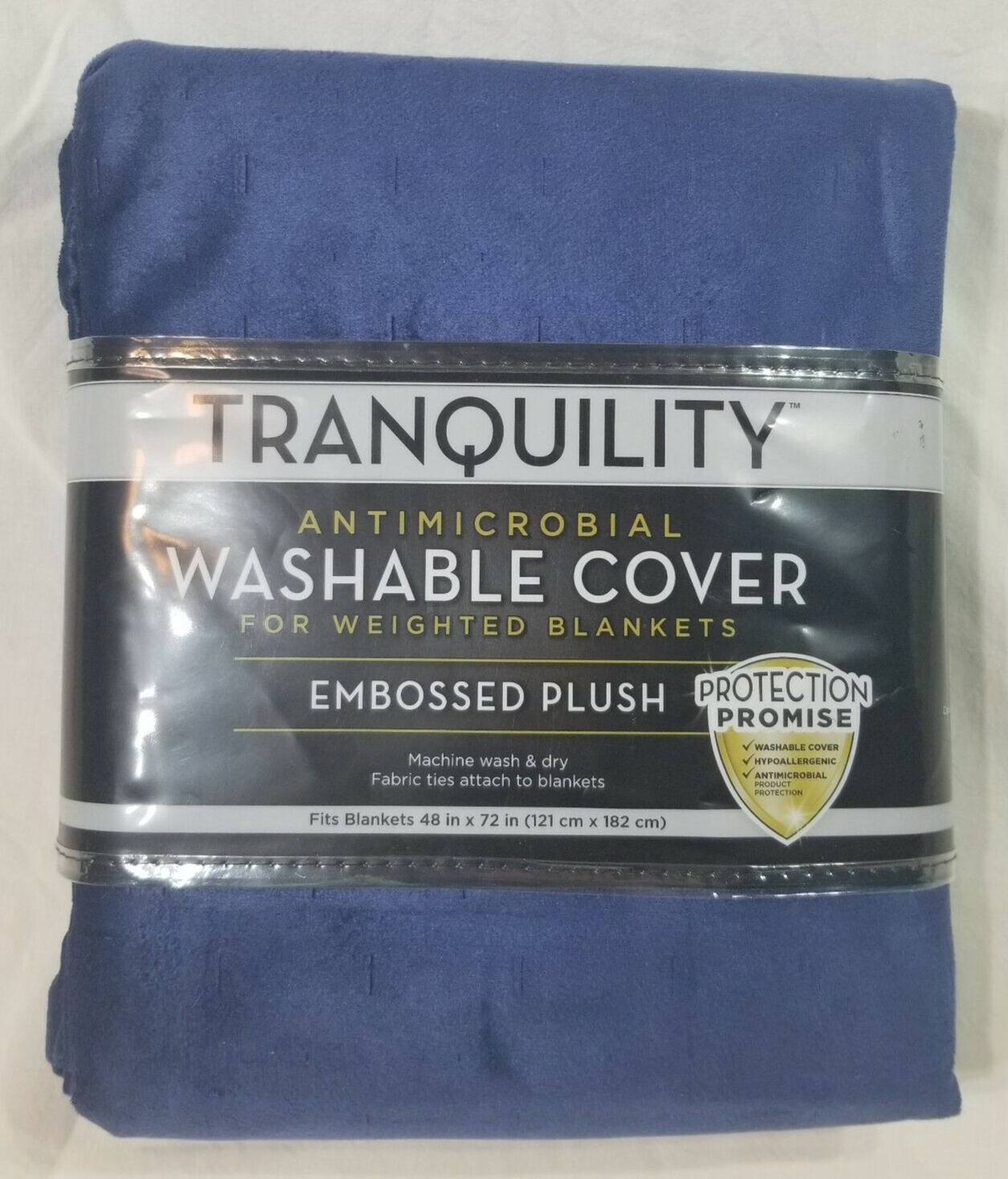 Tranquility Weighted Blanket with Soft Antimicrobial Washable Navy Cover  -image