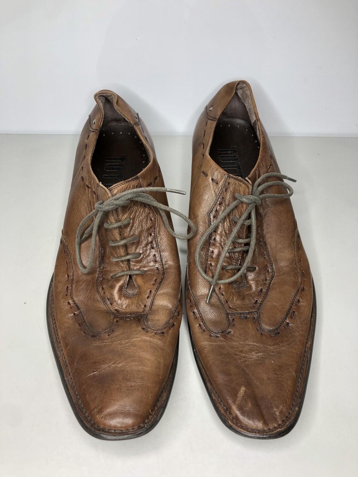 SAOLA Scarpe eleganti stringate TOTT 2 marrone pelle di pecora Oxfords taglia 9M US 42EU