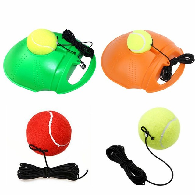 Tennis Training Tool Exercise Rebound Ball Trainer Practice Back Base
