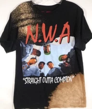 NWA-Straight Outta Compton T-Shirt-Mens Adult Medium-Tie Dyed-Gangster Rap Tee